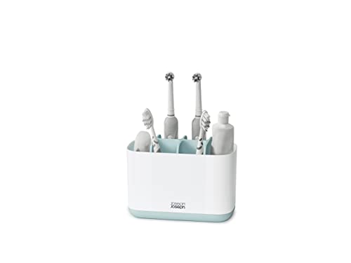 Joseph Joseph 70501 EasyStore Toothbrush Holder Bathroom Storage Organizer Caddy, Large, Blue
