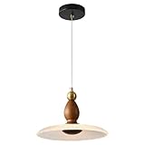 MTNROO Lámpara Colgante Regulable Estilo Medieval Lámpara Colgante Cristal LED Creativa Araña Redonda Bohemia para Sala Estar Lámpara Techo Madera con Forma Cúpula De 1 Pieza para Pasillo sobre