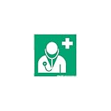 Panneau MEDECIN OU INFIRMERIE PVC 200x200mm