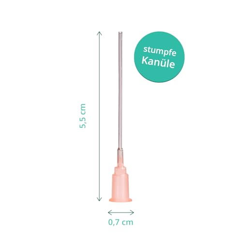 Green Medical Einwegspritzen-Set, 5x 5ml Spritzen mit 6x Stumpfen Kanülen, Steril Verpackt, für Tinte, Basteln und Heimwerken, mit Wiederverwendbarem Aufbewahrungsbeutel