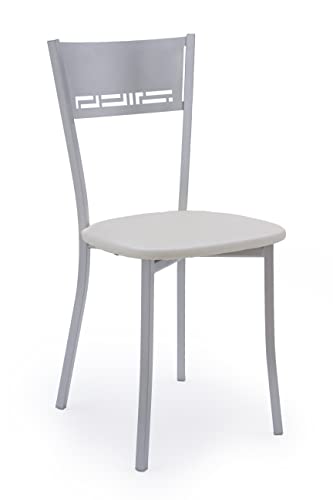Caral Home Pack de 2 Silla de Cocina, Asiento Blanco