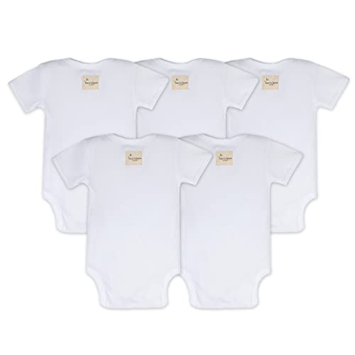 image for Burt's Bees Baby Organic Cotton Bodysuits – Baby Boy & Girl Short an