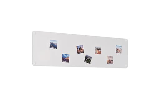 STALFORM Magnettafel Weiß 80x22 cm aus Edelstahl Magnetwand...