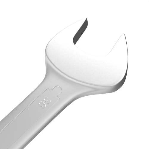 Image of Groz Combination Spanner 36mm, Length 400 mm | DIN 3113 Standards | Chrome Vanadium, Matt Satin Chrome Combination Wrench Tool | CSP /DIN /36G