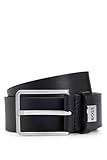 100% pelle di mucca BOSS Elio_Sz35, Cinghie Uomo, Black, 105