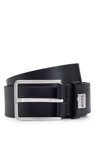 100% pelle di mucca BOSS Elio_Sz35, Cinghie Uomo, Black, 105
