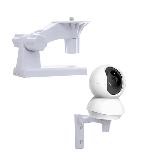 Soporte Camara Vigilancia, Soporte de Pared con ángulo Ajustable, Montaje de Cámara de Seguridad, Soporte de Pared para Cámara, Blanco