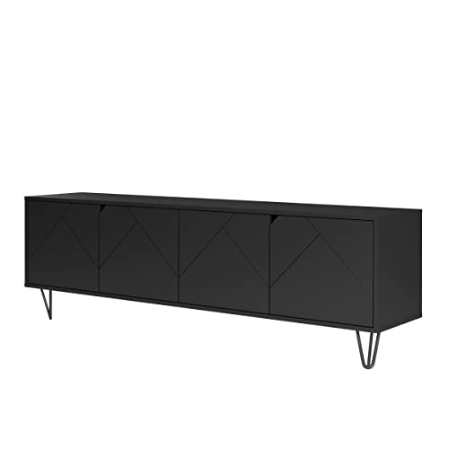 Nexera 119706 Slim TV Stand, 72-inch, Black