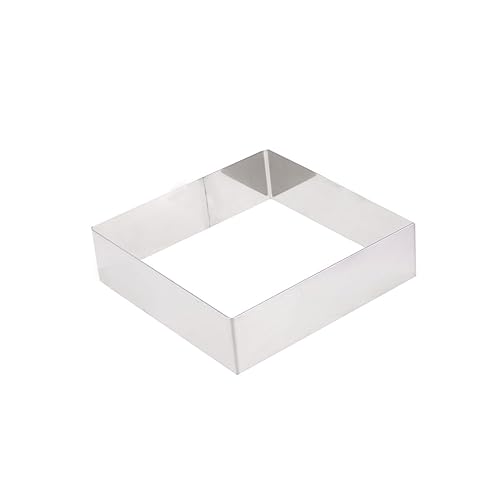 ABOOFAN Square Mousse Cake Ring Stainless Steel Baking Tool for Pastry Mousse and Dessert Reusable Easy to Clean for DIY Cooking and Baking