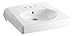 KOHLER K-1997-4-0 Brenham Wall-Mount Bathroom Sink with 4" Centerset, Less Soap Dispenser Hole, White