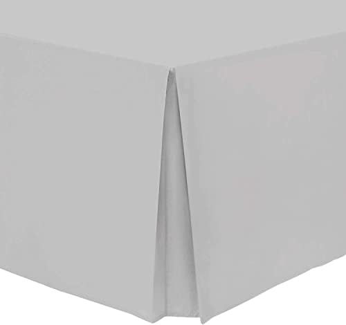 Comfy Nights Plain Pollycotton Percale Pleated Platform Base Valance (Single, Grey)