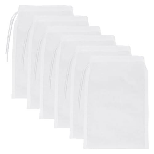 HJZHII Lot de 6 Sacs filtrants pour Aquariums, 23 x 12,7 cm Sacs filtrants en Filet à Haut débit, Maille Fine avec Fermeture éclair en Plastique pour...