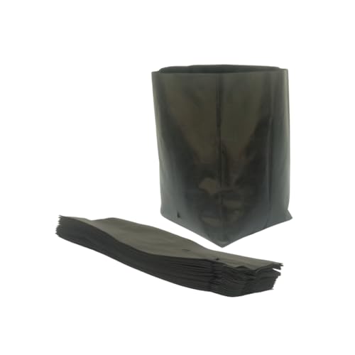 Image of cocogarden Plastic UV Protected Poly Grow Bag for Seedling Nursery Cover Plant Bags (Black, 8 x 10 inch) - Pack of 30 | for Terrace and Balcony Gardening, Kitchen Vegetable and Flowering Plants