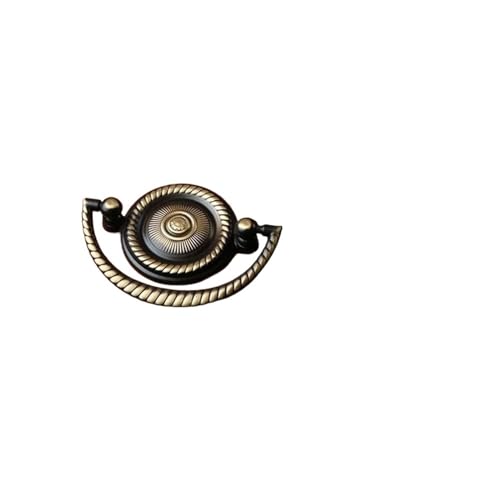 BLUPOWHT 幅95mm ヴィンテージ 彫刻 ビクトリア朝 洗練された純真鍮 ブロンズ クラシカル トラディショナル ユーロスタイル ドロップ 素朴な金属製 プルハンドル ゲートハンドル ハードウェアセット キャビネットハードウェア 1個