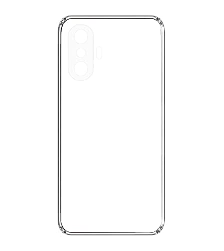 Image of Soft Flexible Silicone Back Cover Compatible with Poco F3 GT, Clear Case