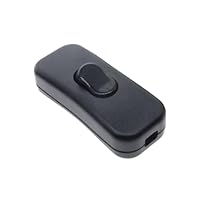 Powice Zwischenschalter,Schnurschalter,Schalter 230v,Kabelschalter,Geeignet für 2- und 3-adrige Netzkabel und Kleingeräte oder Leuchten Kippschalter,Schwarz