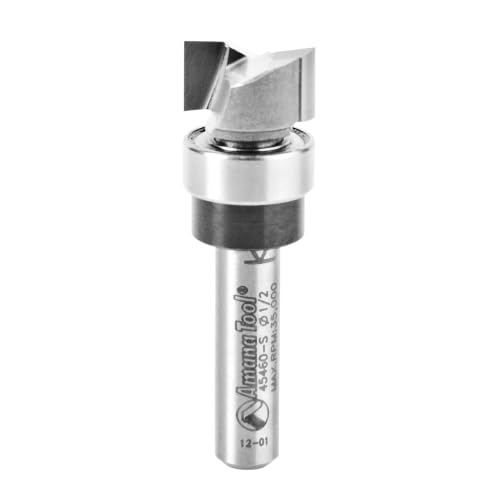 Image of Amana Tool - 45460-S Carbide Tipped Flush Trim Plunge Template 1 /2 Dia x 1 /4 inch Sh