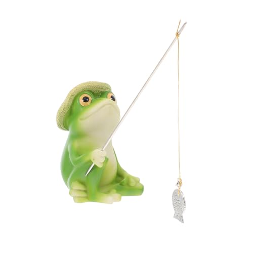 ORFOFE Frosch Und Fischskulptur Garten Deko Statue Aus Wetterfestem...