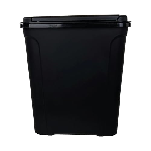 Caneca de basura de cocina con tapa negra 7.6 gal miniatura 5
