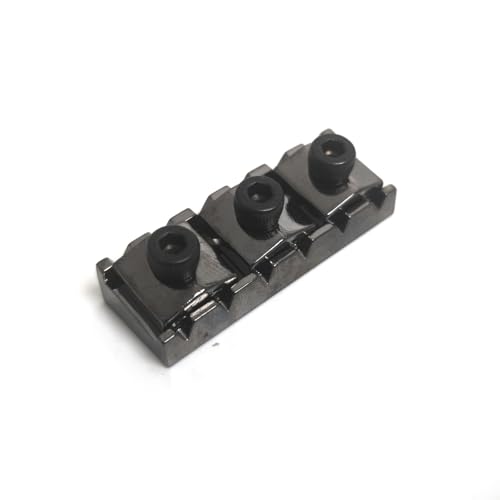 43 mm Metal Guitar String Locking Nut Compatible with Floyd Rose Style Electric Guitar Tremolo Bridge Lock System guitars Replacement parts (43 mm - Black Nickel)