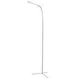 RIVILA Helle Stehlampe für Schlafzimmer LED-Hochlampe Flexible Schwanenhals-Augenpflege USB-Lese-Stehlampe 2 Dimmbar für Wohnzimmer-Schlafzimmer-Stehlampe, Weiß (Weiß)