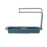 Teleskop-Abtropfgestell für die Küche, Aufbewahrungskorb, Tasche, Wasserhahnhalter, verstellbar, Badezimmerhalter, Spüle, Küchenwerkzeug (01)