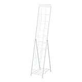 [山善] パンフレット スタンド 1列 7段 幅29.5×奥行43.5×高さ146cm A4サイズ対応 折りたたみ ディスプレイラック マットホワイト DPS-71(MWH)