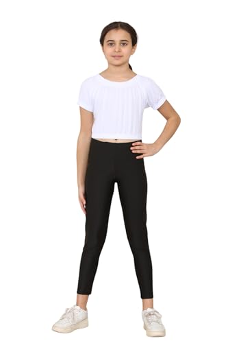 Loxdonz Girls Athletic Leggings Kids Dance Workout Running Yoga Pants Ballet Gymnastics Tights2