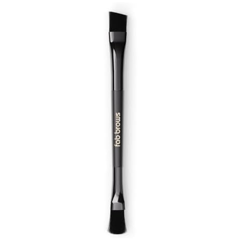 Fab Brows Lux Brow Brush | Ultra Fine Angled Eyebrow Brush| Larger Dual Brow Brush | Creates Bold or Soft Looks | Beginner-Friendly | Eyebrow Makeup Brush | Beauty Tools | Vegan, Hypoallergenic Cover
