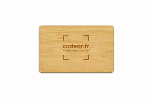 CodeQR.fr – Carte de visite numérique sans contact QR Code | Compatible Smartphones | Paramétrable en ligne | Idéal Commerciaux, Entreprises (Bambou)