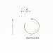 Bestow Thin Gold Hoop Earrings - Large 18k Gold Stainless Steel Earrings for Women, Nickel Free, Hypoallergenic, Non Tarnish, Waterproof, Statement Earrings for Sensitive Ears - 2.5in
