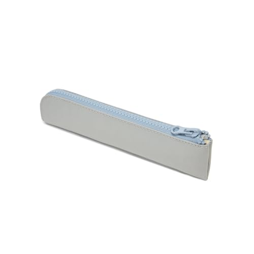 Image of Slim Pencil Case Small Pencil Pouch Pen Case (Light gray /OF)