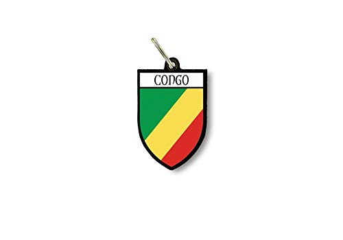 Porte cles clefs cle Drapeau Collection Ville Blason Congo congolais