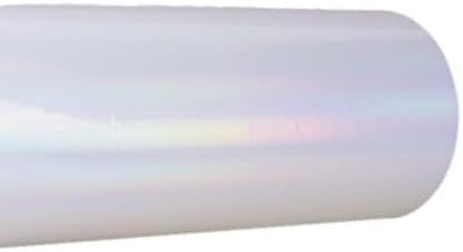 Película laminadora holográfica arcoíris - 1.6mil 12.75" x 1000', núcleo de 1", brillo transparente