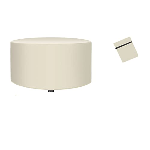 Housse table de jardin ronde de qualité supérieure en Oxford 420D blanc