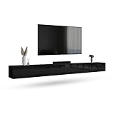 Contenu de la livraison : 2x meuble TV 160 cm, matériel de montage, notice de montage et pieds de meuble inclus pour un montage mural ou sur pied facile, selon vos préférences.