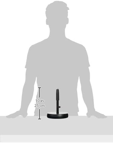 K&M König & Meyer 23325.500.55 Table / Floor Microphone Stand | Adjustable Height | Sound Absorbing Cast-Iron Round Base | Standard 5⁄8'' Thread | For Microphone Amps, Percussion | German Made | Black image 3