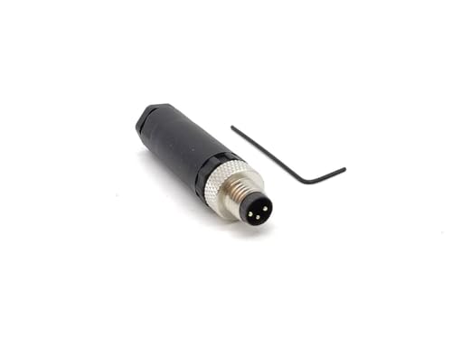 Elecbee M8 3 Pines Macho Conector, A código Enchufe del Conector Aviation IP67 Conector Industria Maquinas Adaptador de Tornillo instalable Conector de Montaje por Cable
