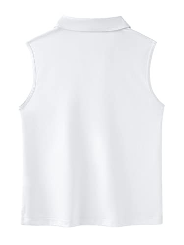 MERIABNY Girls Golf Polo Shirts Sleeveless V Neck Shirts for 5-12 Years2