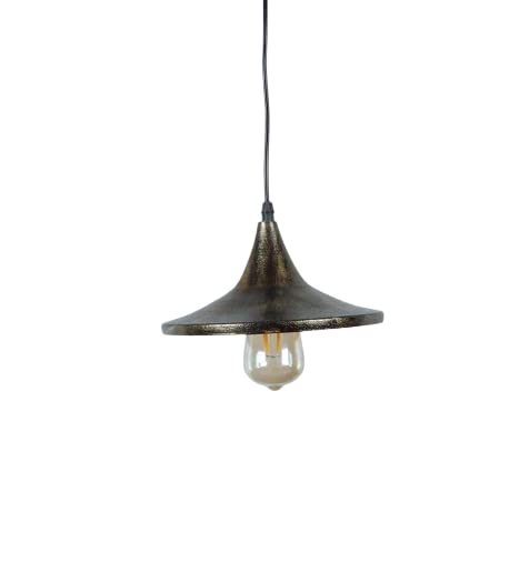 Image of 13inche Size Metal Hanging Pendant Light for Ceiling Lamp for Living Room, E26 /27 Nordic Shaped Kitchen, Bedroom (Tawa Pack of 1)