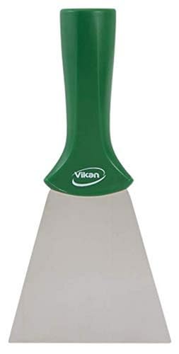 Image of Vikan 40112 Scraper w /SS Blade and Threaded, 4 inch, Green