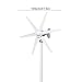 OSKOPWRC 800W Wind Turbine Generator Kit, 6-Blade 12V/24V Wind Energy System, Durable Electromagnetic Power Generator for Home, RV, and Off-Grid Use White