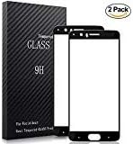 OnePlus 5 Screen Protector, Orbeet Tempered Glass Screen Protector HD Clear Full Coverage 9H Hardness Film Edge to Edge Protection Shield for One Plus 5 (Black)(2 Pack)