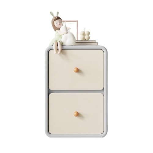 Petite armoire rangement ultra étroite à double tiroir en bois