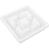 UKCOCO Molde de Ladrillo para Hormigón Plástico Resistente 1 Pieza Molde de Ventana Enrejada para Celosía para Exteriores y Jardín para Paisajismo Exterior