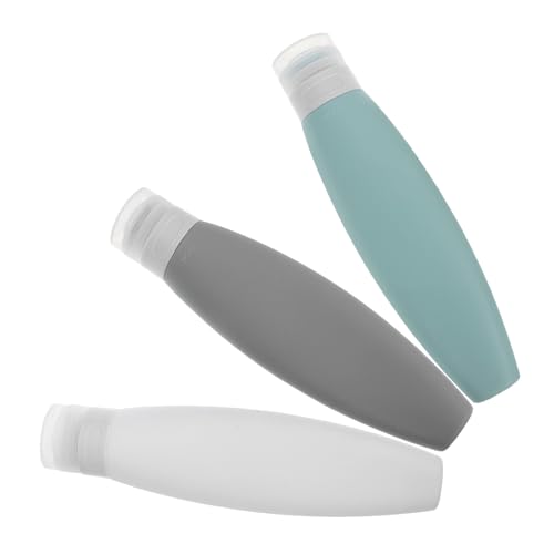 PERSELOSO 3 Botellas De Viaje De Silicona: 150 Ml, A Prueba De Fugas, Rellenables, Portátiles, para Accesorios De Viaje, Cosméticos, Artículos De Tocador Y Champú.