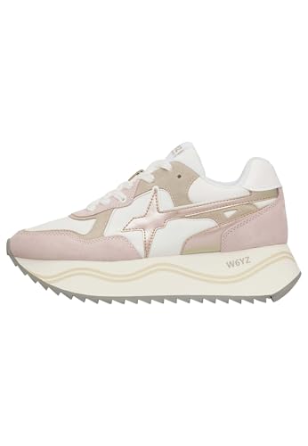 Basket W6YZ Deva W Suede Nylon en blanc et orange pour femme