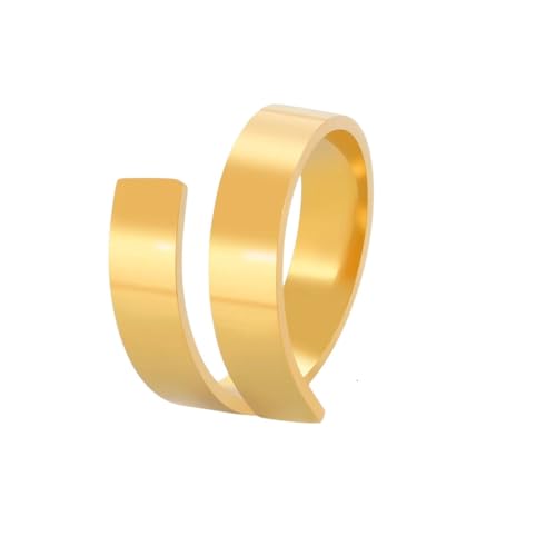 Stainless Steel Irregular Adjustable Ring For Women Geometric Finger Rings Wedding Party Jewelry Gifts 2025