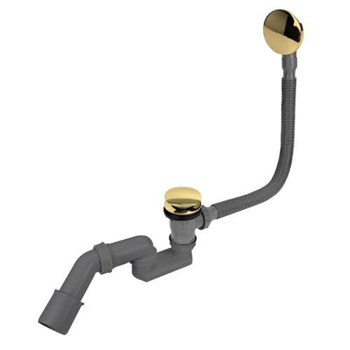 Or Fini Bonde Vidange Baignoire Bain Siphon Flexible Couleur Salle de Bains