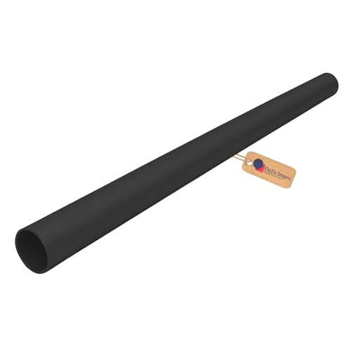 GEZU IMPEX Tubo de Acero 27mm x 1000mm Recubrimiento En Polvo Negro Tubo de Acero Galvanizado por Inmersión en Caliente para Abrazaderas Pasamanos Estructuras Muebles y Construcción